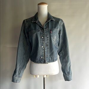 Levi’s Engineered Jeans Cropped Denim Jacket - sz M